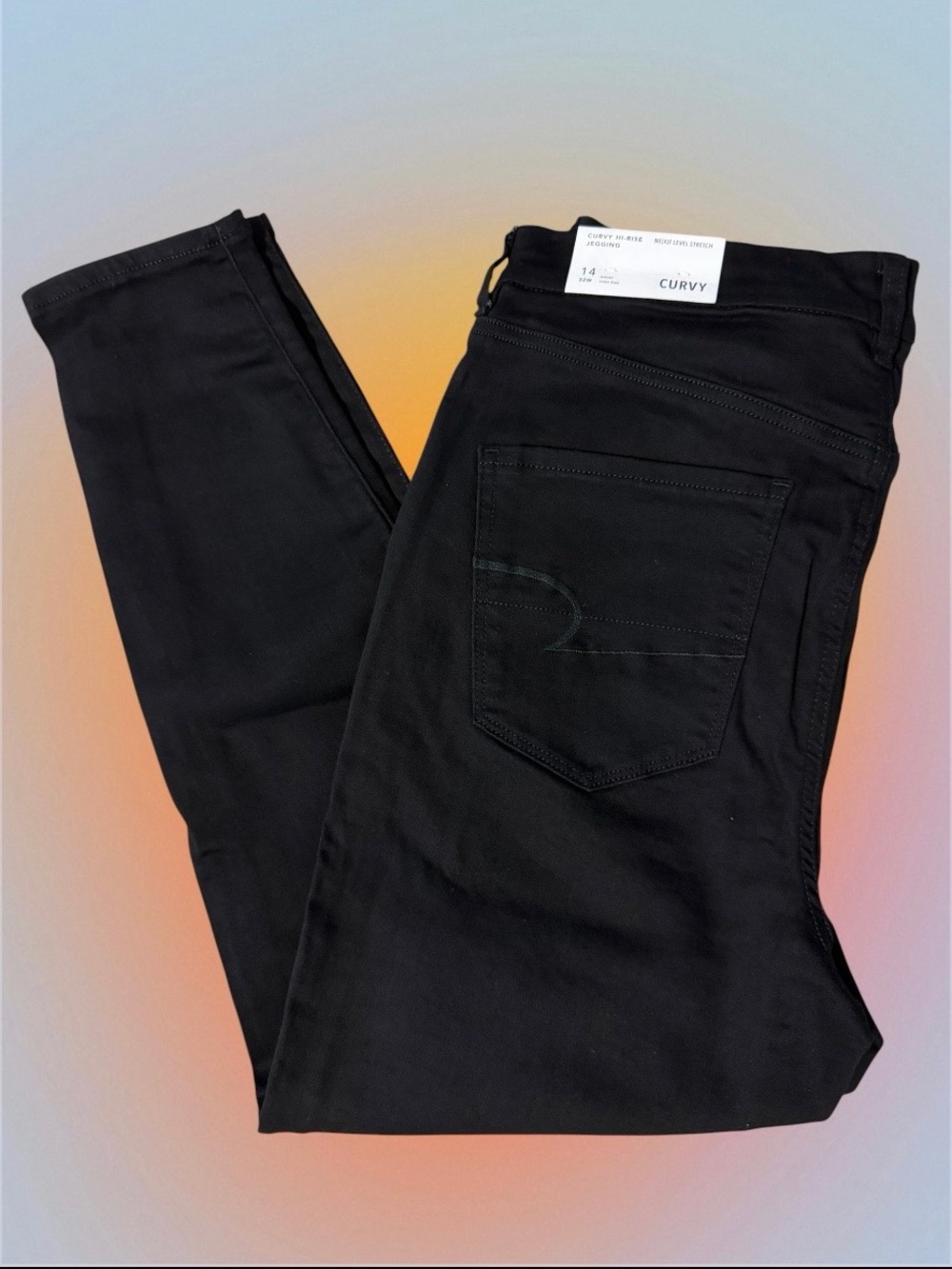 American Eagle Black Next Level Stretch Curvy Short Hi-Rise Women’s Jeggings